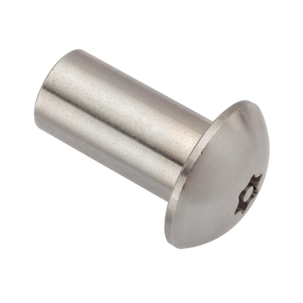 Barrel, 3/8"-16, 1 in Brl Lg, 1/2 in Brl Dia, 316 Stainless Steel Unfinished