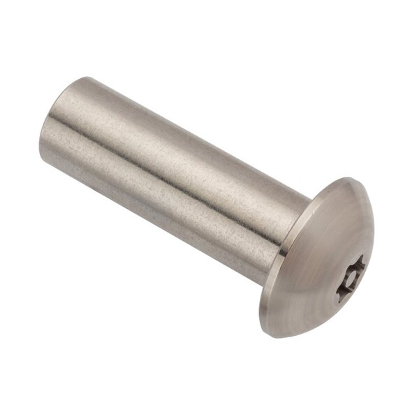 Barrel, 3/8"-16, 1-1/2 in Brl Lg, 1/2 in Brl Dia, 316 Stainless Steel Unfinished