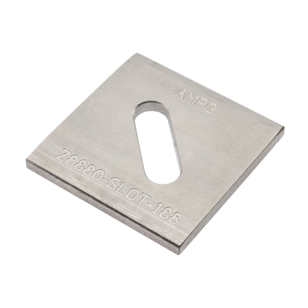 Square Washer, Fits Bolt Size 1/2 in , 18-8 Stainless Steel Plain Finish