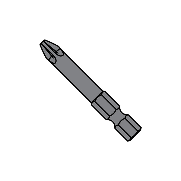 1X1 15/16X1/4 POZIDRIV POWER BIT PLAIN, PK60
