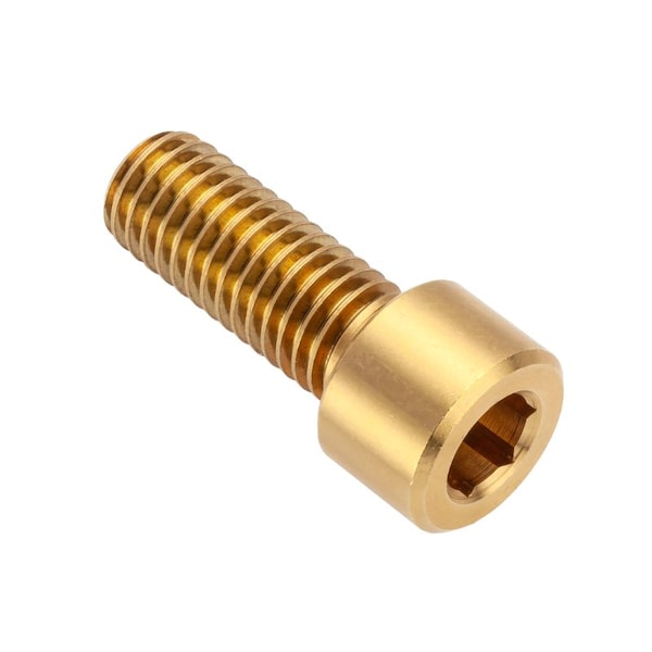 1/2"-13 Socket Head Cap Screw, Plain Brass, 1-1/4 in Length