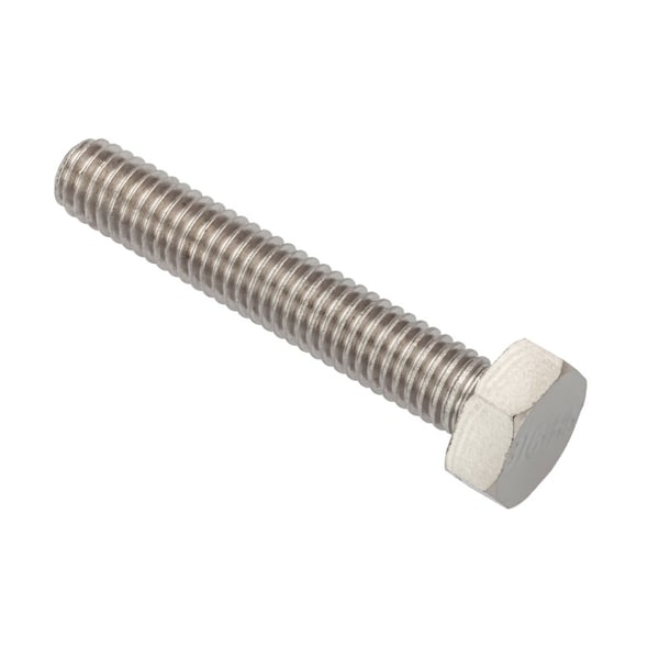 Grade 2, 1/4"-20 Hex Head Cap Screw, Plain Steel, 4 in L