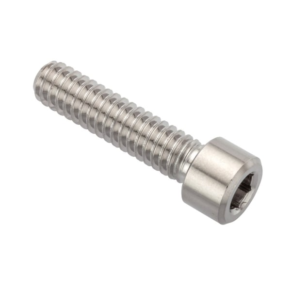 1/4"-20 Socket Head Cap Screw, Plain Stainless Steel, 1 in Length