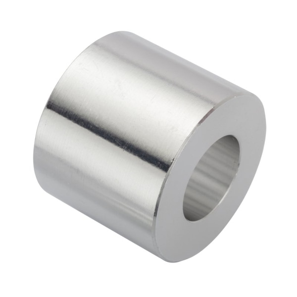 Spacer, 3/4 Screw Size, Plain Aluminum, 1-1/4 Overall Lg, 3/4 in Inside Dia