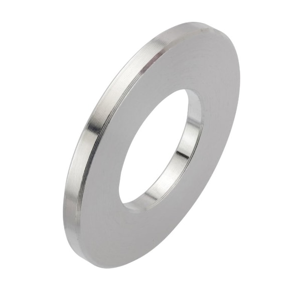 Spacer, 3/4 Screw Size, Plain Aluminum, 1/8 Overall Lg, 3/4 in Inside Dia