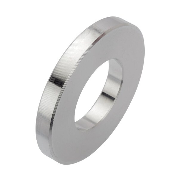 Spacer, 3/4 Screw Size, Plain Aluminum, 3/16 Overall Lg, 3/4 in Inside Dia