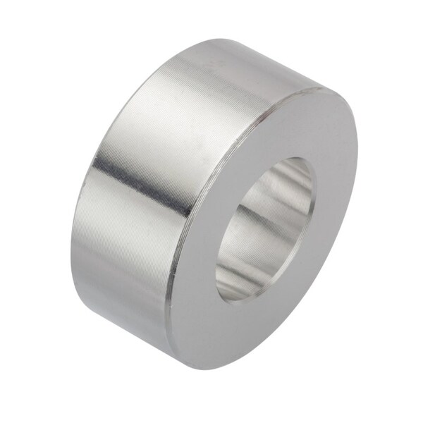 Spacer, 3/4 Screw Size, Plain Aluminum, 5/8 Overall Lg, 3/4 in Inside Dia