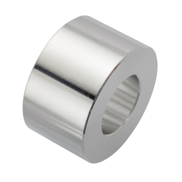 Spacer, 3/4 Screw Size, Plain Aluminum, 7/8 Overall Lg, 3/4 in Inside Dia