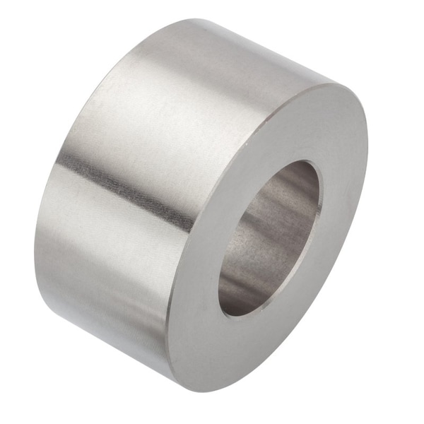 Spacer, 1 Screw Size, Plain 18-8 Stainless Steel, 1 Overall Lg, 1 in Inside Dia