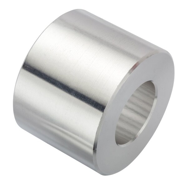 Spacer, 1 Screw Size, Plain Aluminum, 1-1/2 Overall Lg, 1 in Inside Dia