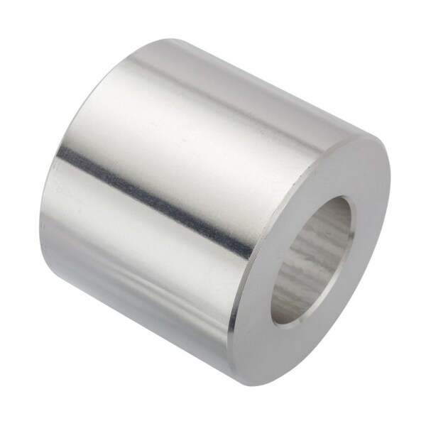 Spacer, 1 Screw Size, Plain Aluminum, 1-3/4 Overall Lg, 1 in Inside Dia