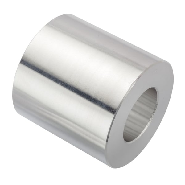 Spacer, 1 Screw Size, Plain Aluminum, 2 Overall Lg, 1 in Inside Dia