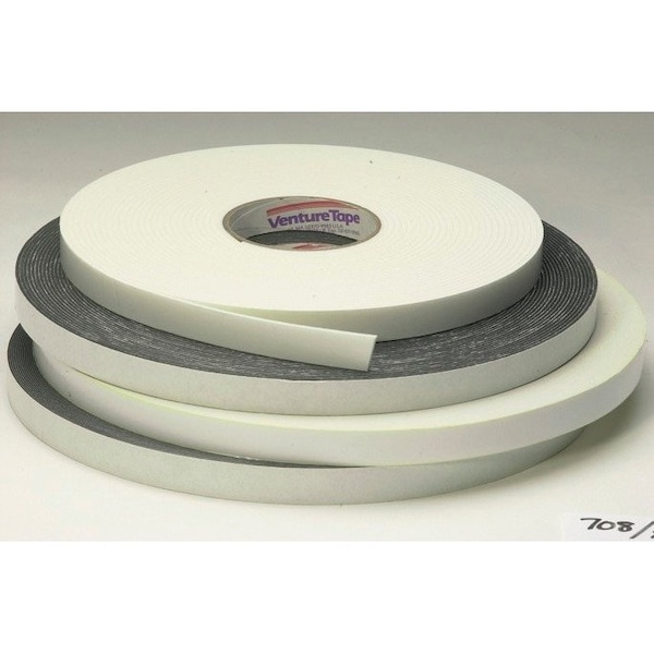 Dbl Sided FoamTape, 1/4"x150ft, Wht, PK78