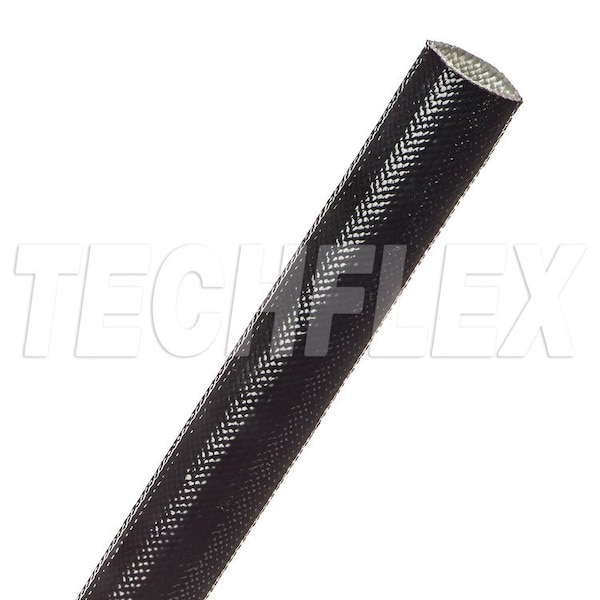Braided Cable Sleeve, 1/2 in Inside Dia., 50 ft, Acrylic Fiberglass, Black