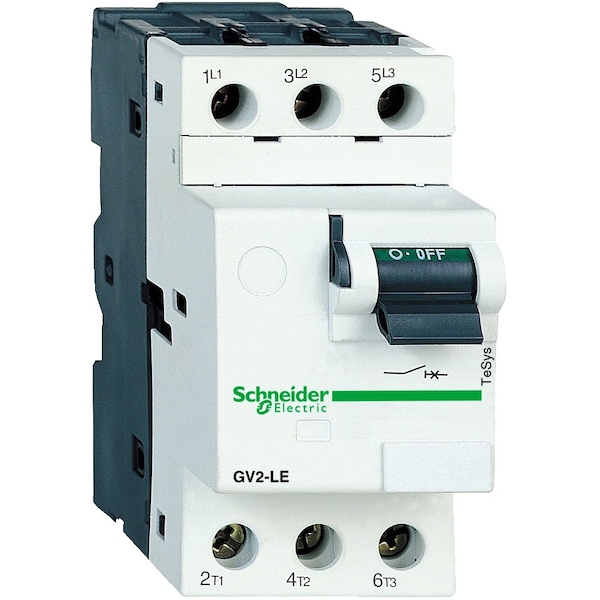 TeSys GV2 Manual Starter and Protector, magnetic circuit protector, toggle switch, 0.4 A, screw clamp terminals