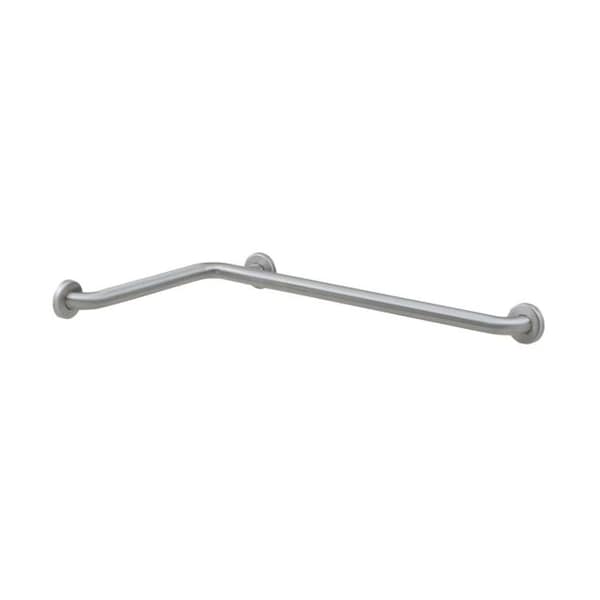 B6861 Satin Stainless Steel Grab Bar, 19-3/4" x 34-3/4" L, Stainless Steel, Satin Stainless Steel