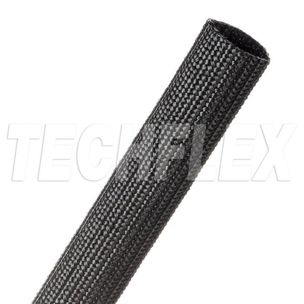 Braided Cable Sleeve, 3/4 in Inside Dia., 50 ft, Nylon, Black