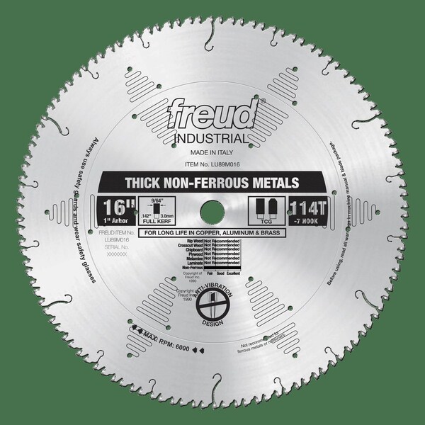 Thick Stock Aluminum Metal Blade, 16