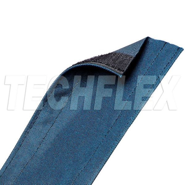 Braided Cable Wrap, 25 ft, Nylon, Blue