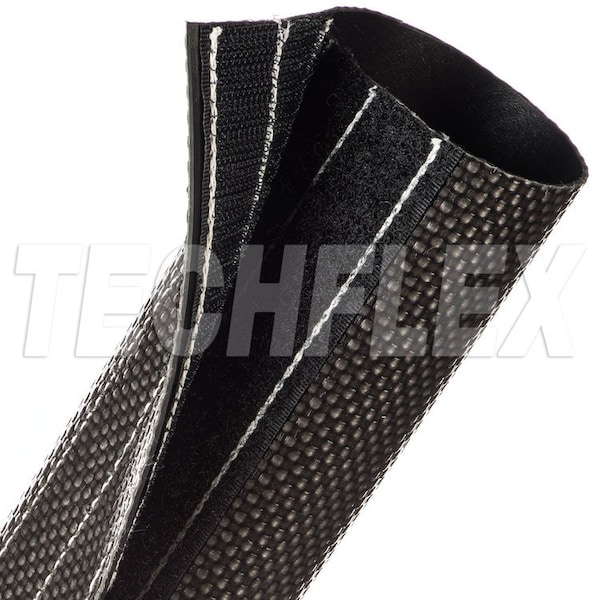 Cable Sleeve, 2 in Inside Dia., 25 ft, Black