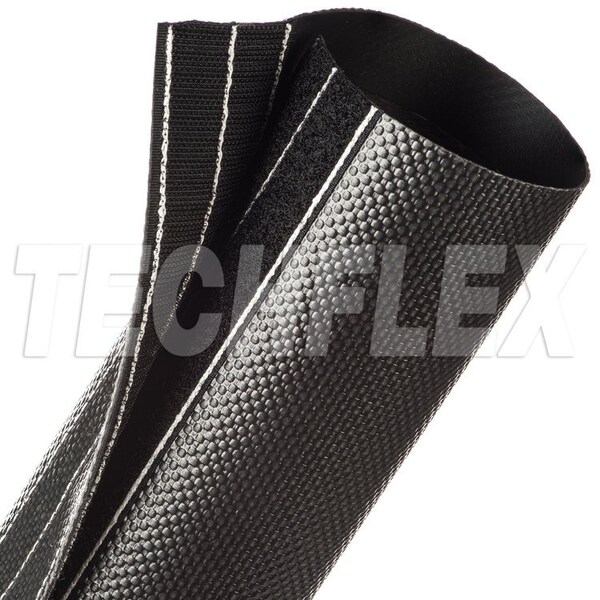 Cable Sleeve, 3 in Inside Dia., 25 ft, Black