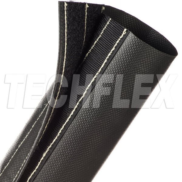 Cable Wrap, 2-1/2 in Inside Dia., 25 ft, Black