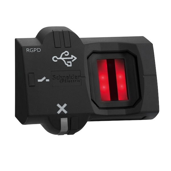 Biometric switch monostable RGPD, Harmony XB5S, plastic, 22mm, USB, connection by 2m cable, 24V AC DC