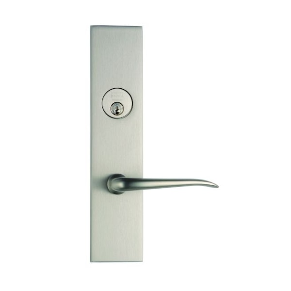 RH DBL CYL 212BS Mort Stainless 42 LVR 12000 Plate Satin Nickel