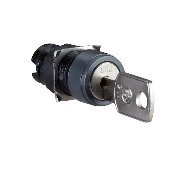 Head for key selector switch, Harmony XB6, 16mm 2 positions stay put key 200