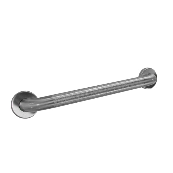 Peened Straight Grab Bar, Peened, 1-1/2" dia., 33-1/8" L, Stainless Steel, Satin