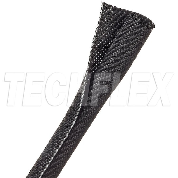 Braided Cable Wrap, 3/8 in Inside Dia., Polyester, Black; White