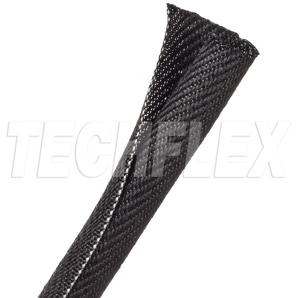 Braided Cable Wrap, 1/2 in Inside Dia., Polyester, Black; White