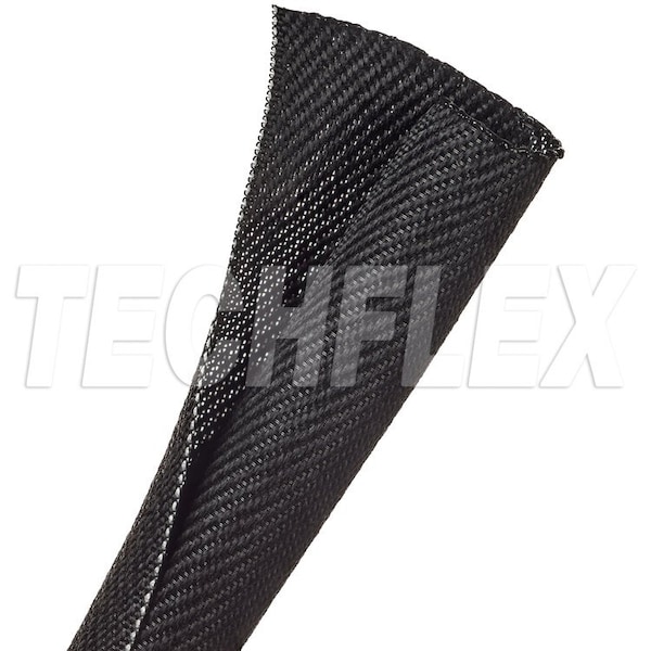 Braided Cable Wrap, 3/4 in Inside Dia., Polyester, Black; White