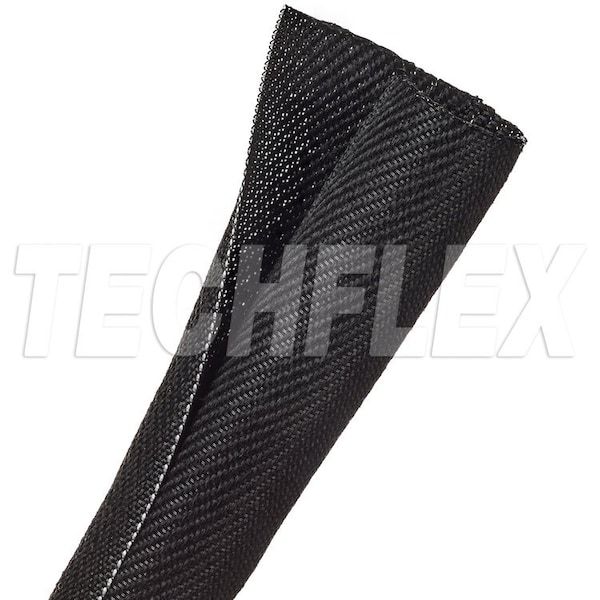 Braided Cable Wrap, 1 in Inside Dia., Polyester, Black; White