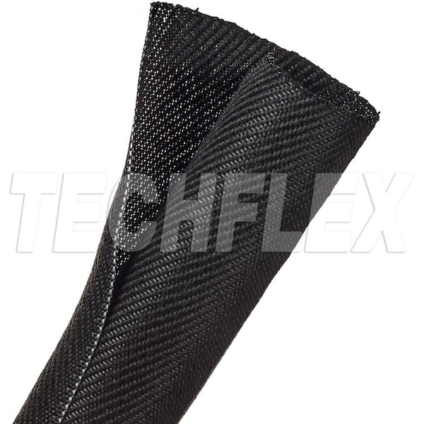 Braided Cable Wrap, 1-1/4 in Inside Dia., Polyester, Black; White
