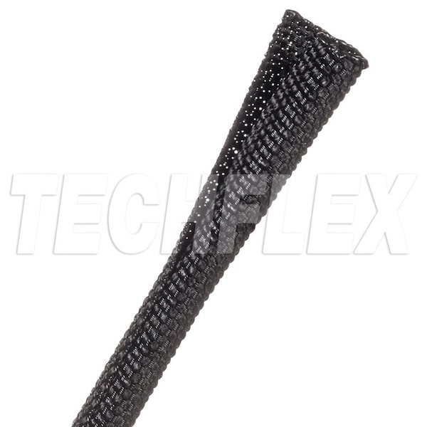 Braided Cable Wrap, 3/16 in Inside Dia., Fiberglass, Black