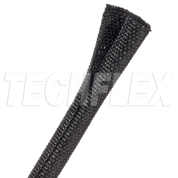 Braided Cable Wrap, 5/16 in Inside Dia., Fiberglass, Black