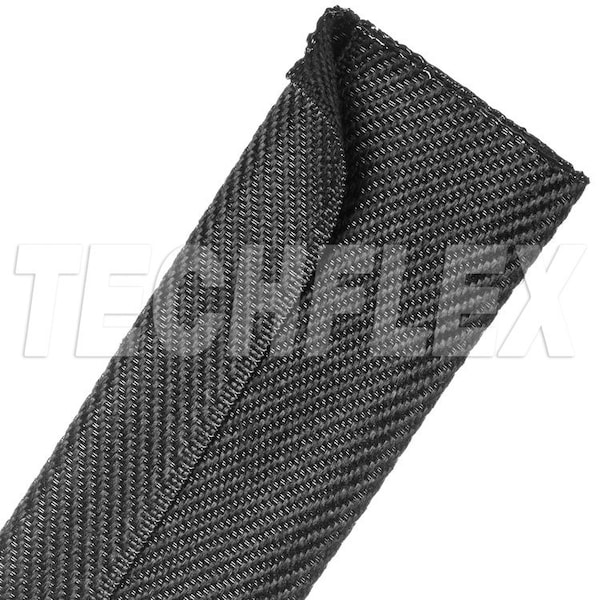 Cable Wrap, 1-3/4 in Inside Dia., 25 ft, Polyester, Black