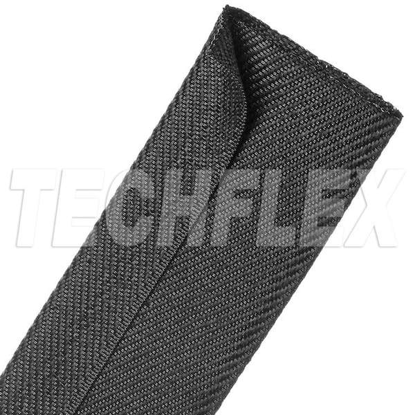 Cable Wrap, 2-1/4 in Inside Dia., 25 ft, Polyester, Black