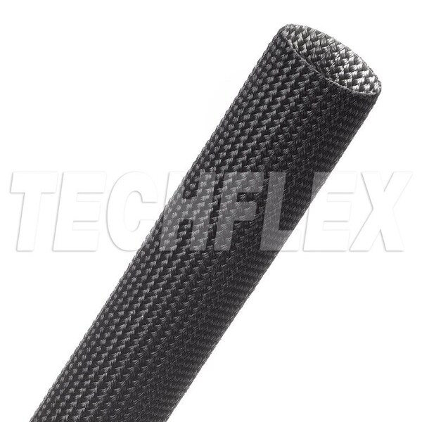 Braided Cable Sleeve, 1 in Inside Dia., 1.04 in Max Bundle Dia., 50 ft, Fiberglass, Black
