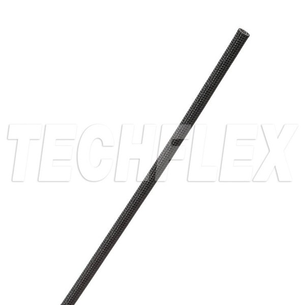 Braided Cable Sleeve, 0.347 in Max Bundle Dia., 50 ft, Fiberglass, Black