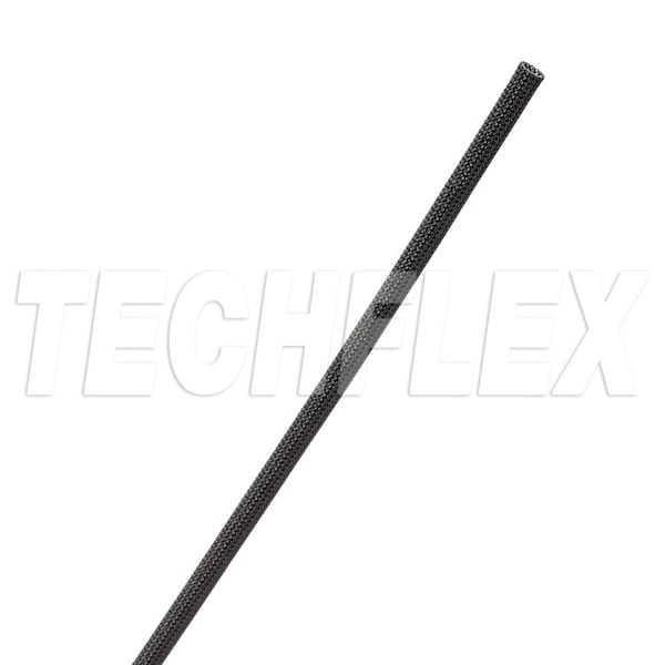 Braided Cable Sleeve, 0.072 in Max Bundle Dia., 250 ft, Fiberglass, Black