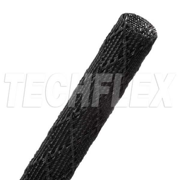 Braided Cable Sleeve, 3/4 in Inside Dia., 2-3/4 in Max Bundle Dia., 50 ft, Fiberglass, Black