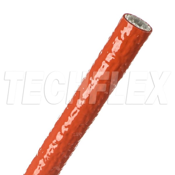 Braided Cable Sleeve, 1/2 in Inside Dia., 50 ft, Fiberglass, Red