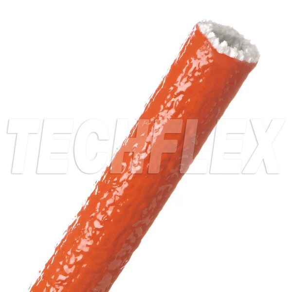 Braided Cable Sleeve, 3/4 in Inside Dia., 25 ft, Fiberglass, Red