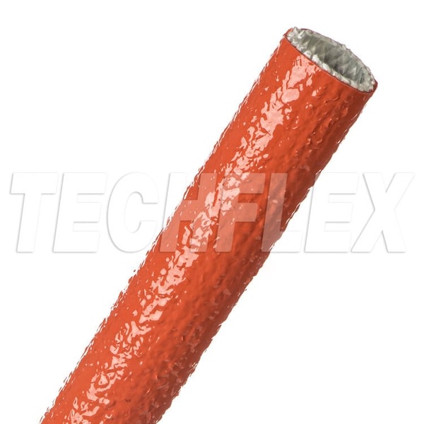 Braided Cable Sleeve, 7/8 in Inside Dia., 25 ft, Fiberglass, Red
