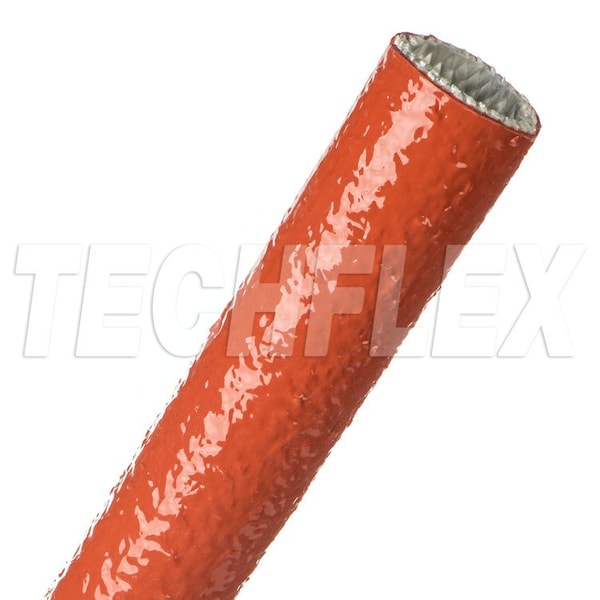 Braided Cable Sleeve, 1 in Inside Dia., 25 ft, Fiberglass, Red