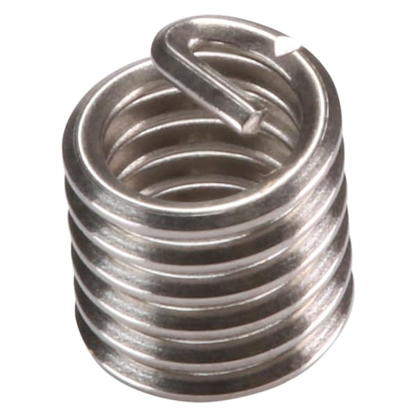 Tanged Helical Insert, Free-Running, #8-32 Thrd Sz, 18-8 Stainless Steel, 100 PK