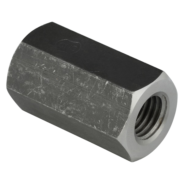 Coupling Nut, 3/4"-10, Steel, Grade 2H, Black Oxide, 2-1/4 in Lg, 1-1/4 in Hex Wd