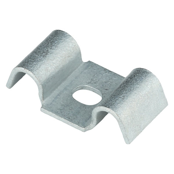 Grating Clip, For Screw Size 1/4 in, Carbon Steel, Galvanized, Saddle Clip, 100 PK
